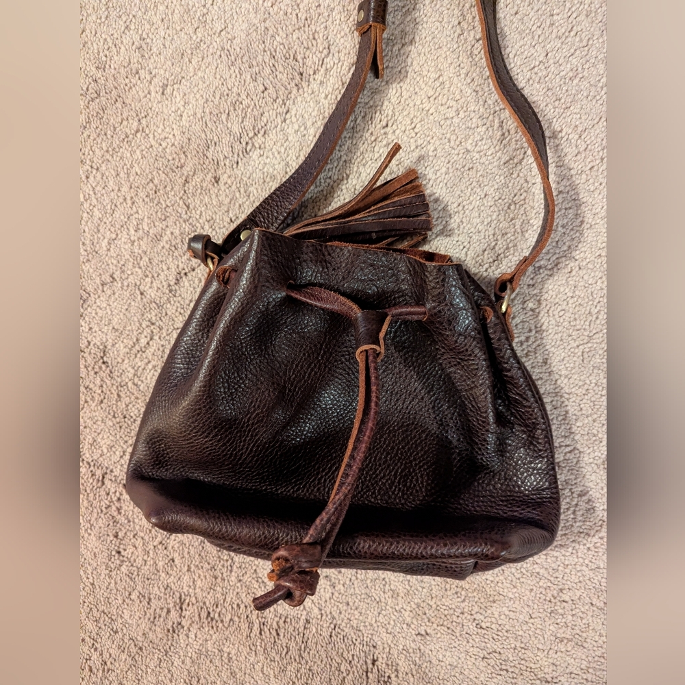 Portland Leather Bucket Bag (Small)